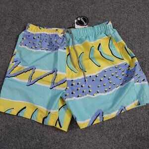 Boardies Swim Shorts XL Blue Lined Retro 80s 90s NEW